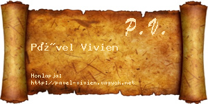 Pável Vivien névjegykártya