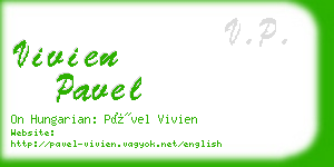 vivien pavel business card